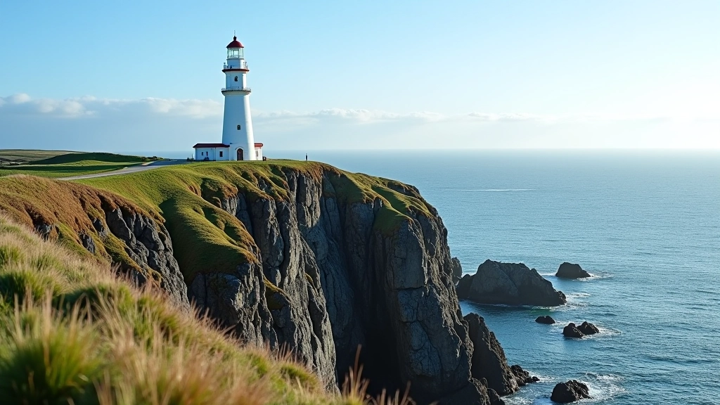 Hook Head lighthouse standing on dramatic Wexford coastal cliffs